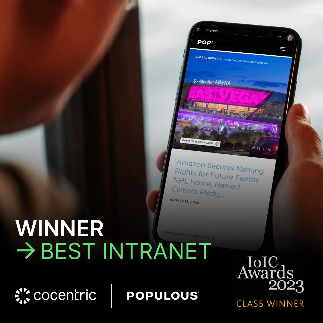 Cocentric Wins Best Intranet at IOIC Awards 2023